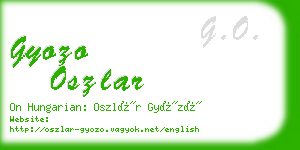 gyozo oszlar business card